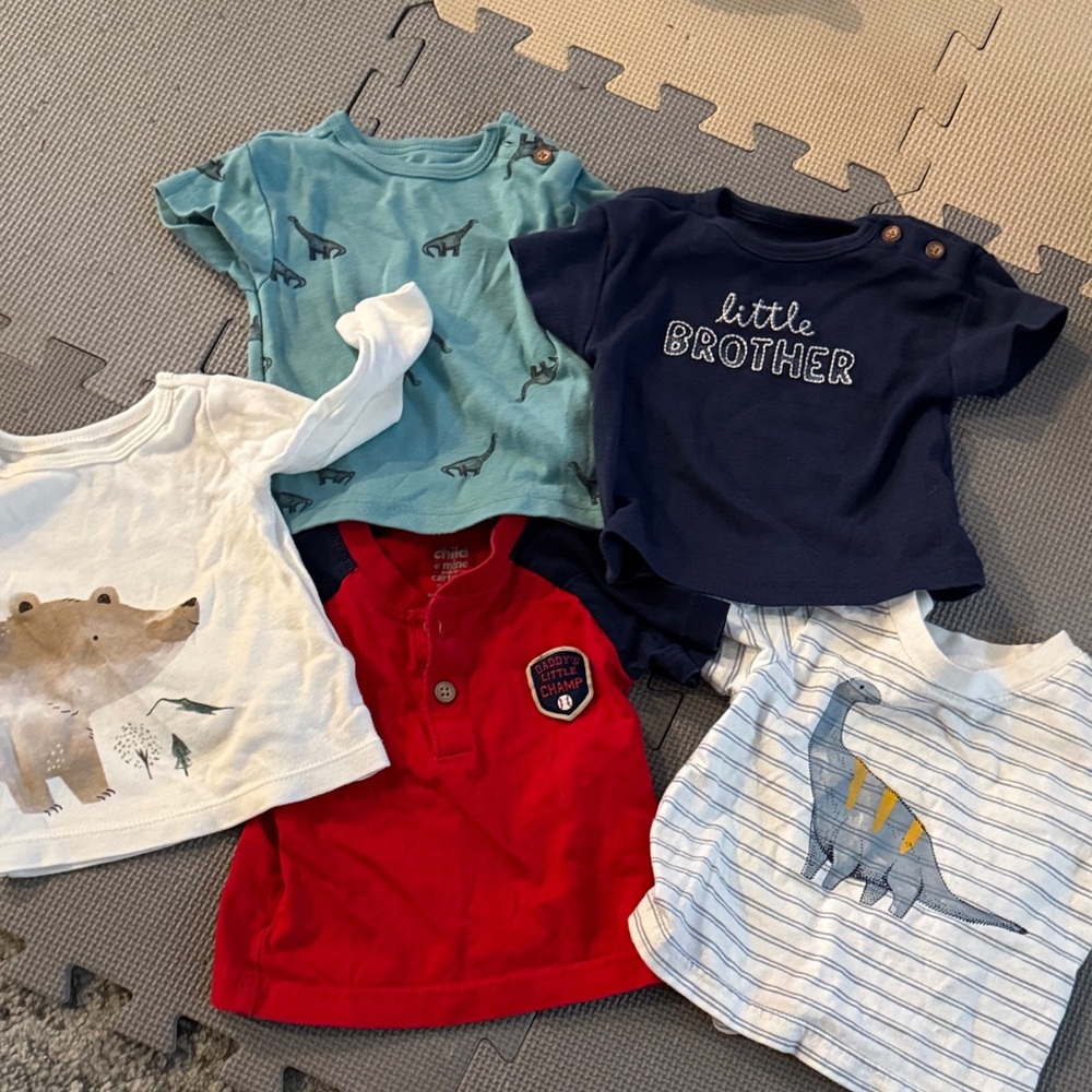 Blue Dinosaur Print Kids Shirt